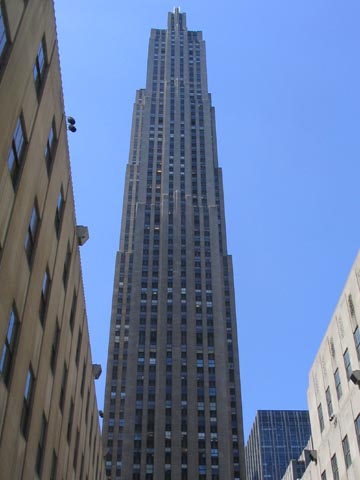 GE Building from the Promenade, Rockefeller Center, Midtown Manhattan