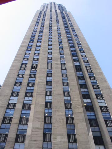 GE Building from Rockefeller Plaza, Rockefeller Center, Midtown Manhattan