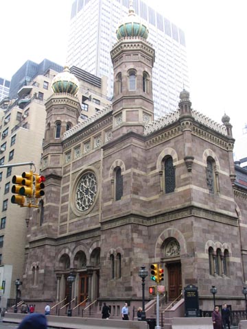 Central Synagogue, 123 East 55th Street at the SW Corner of Lexington Avenue, Midtown Manhattan
