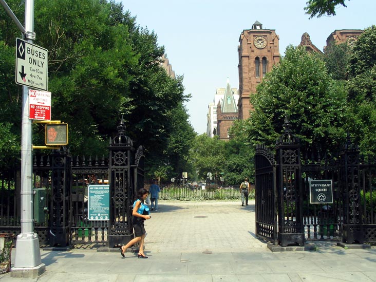 Stuyvesant Square Looking East From Second Avenue, Midtown Manhattan