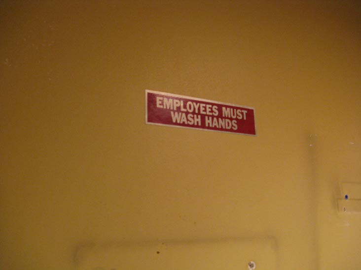 Employees Must Wash Hands, Szechuan Gourmet, 21 West 39th Street, Midtown Manhattan, December 12, 2008