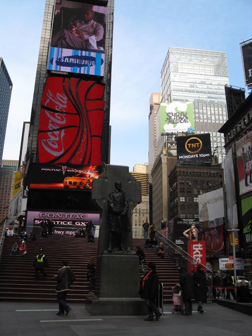 Father Duffy Statue, Duffy Square, Times Square, Midtown Manhattan, February 26, 2009