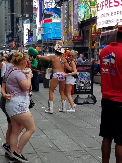 Naked Cowboy, Duffy Square, Times Square, Midtown Manhattan, September 5, 2018