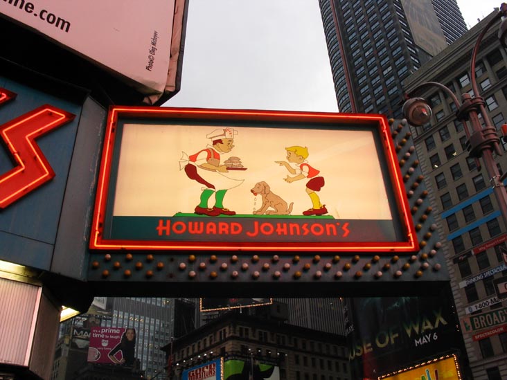 Howard Johnson's Sign, 46th Street and Broadway, NW Corner, Times Square, Midtown Manhattan