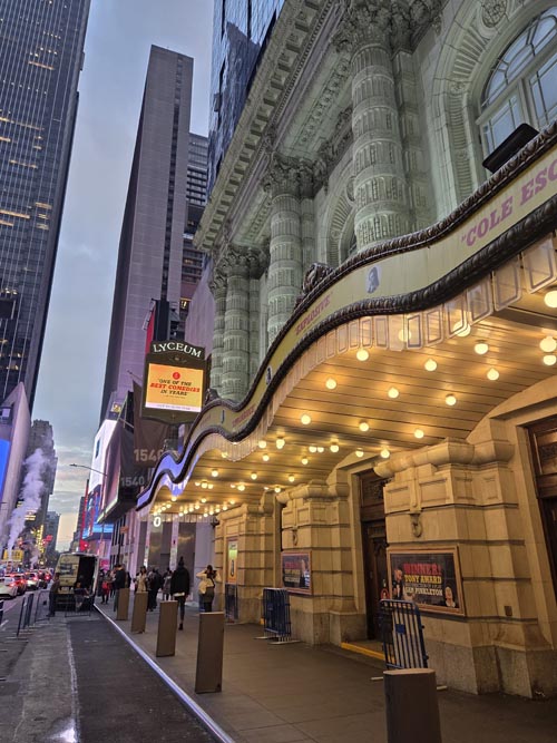 Lyceum Theatre, 149 West 45th Street, Midtown Manhattan, November 26, 2025