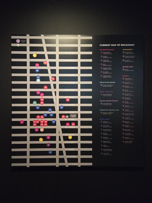 Map of Broadway, The Museum of Broadway, Midtown Manhattan, November 26, 2025