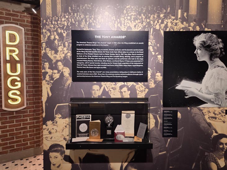 Tony Awards Exhibit, The Museum of Broadway, Midtown Manhattan, November 26, 2025