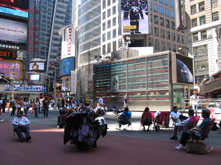 Broadway at 43rd Street, Times Square Pedestrian Mall, Times Square, Midtown Manhattan, July 6, 2009