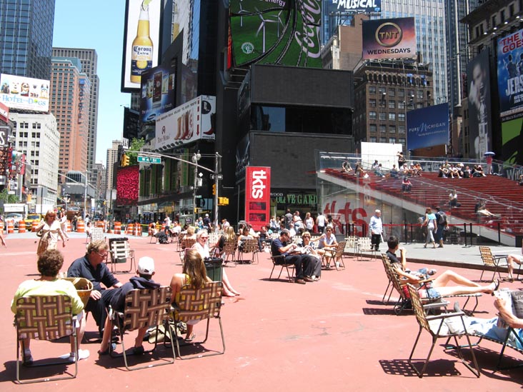 Broadway at 47th Street, Times Square Pedestrian Mall, Times Square, Midtown Manhattan, July 6, 2009