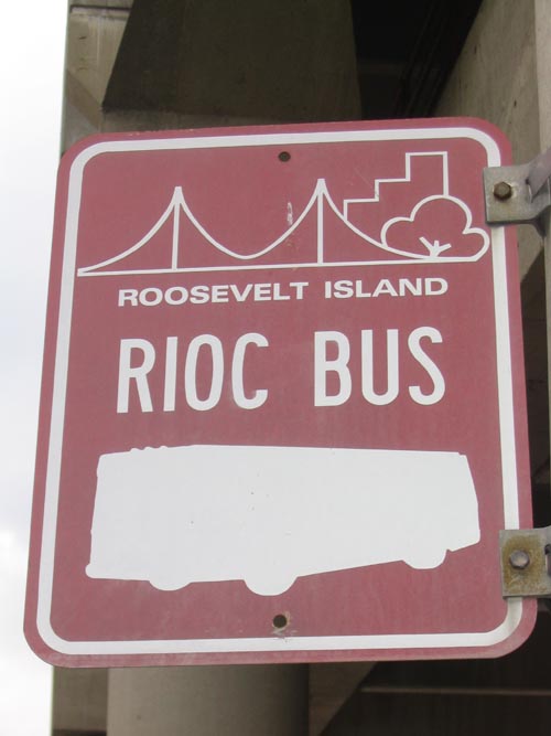 Shuttle Bus Stop, Roosevelt Island, June 10, 2004