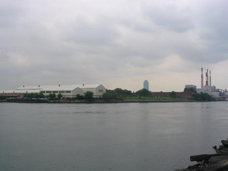 CostCo and Rainey Park, Long Island City, Queens From Roosevelt Island, June 10, 2004