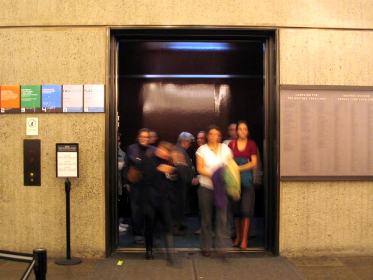 Elevator, Whitney Museum of American Art, 945 Madison Avenue at 75th Street, Upper East Side, Manhattan