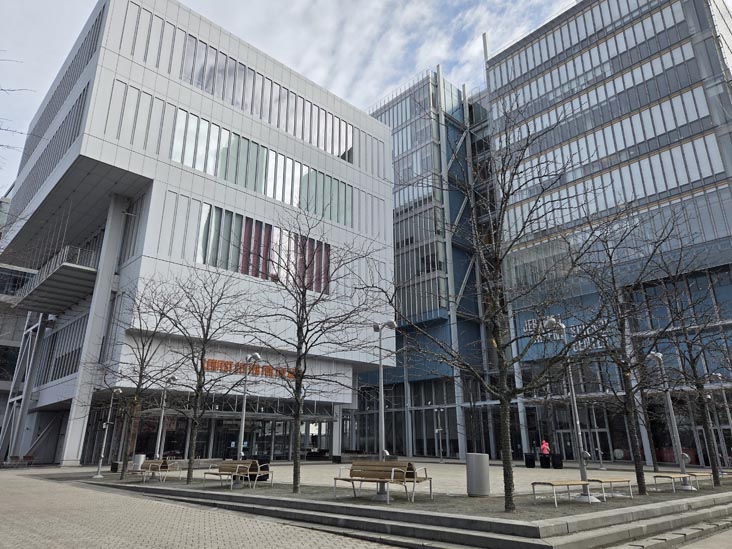 Jerome L. Greene Science Center and Lenfest Center for the Arts, West 129th Street at 125th Street, Manhattanville, Manhattan, January 23, 2026