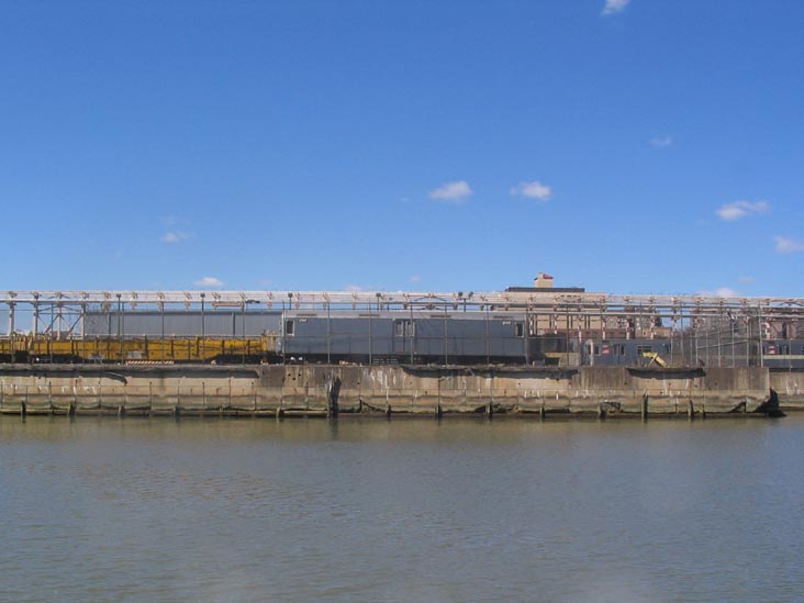 207th Street Subway Shops & Yard From The Harlem River, New York