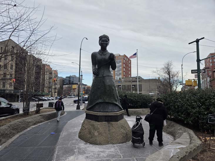 Harriet Tubman Memorial, Harriet Tubman Square, St. Nicholas Avenue at Frederick Douglass Boulevard, Harlem, Manhattan, January 23, 2026