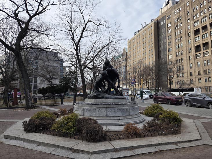 Washington Heights-Inwood War Memorial, Mitchel Square, St. Nicholas Avenue at West 167th Street, Washington Heights, Manhattan, January 23, 2026