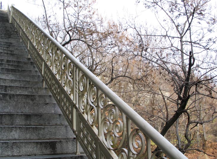 Stairway up to Edgecombe Avenue at 155th Street, Washington Heights, Manhattan
