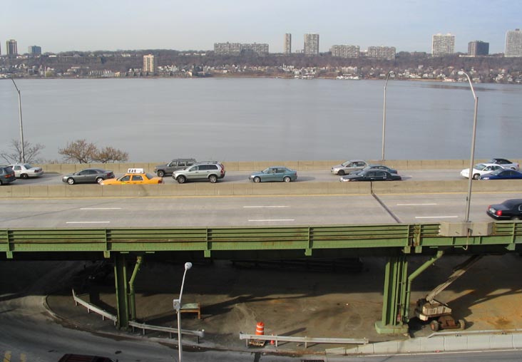 Hudson River and West Side Highway from 155th Street, Washington Heights, Manhattan