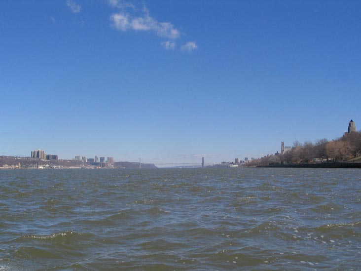 George Washington Bridge From The Riverside Park Waterfront, Manhattan