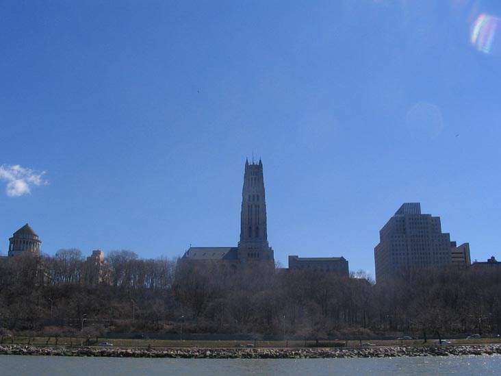 Riverside Church From The Riverside Park Waterfront, Manhattan