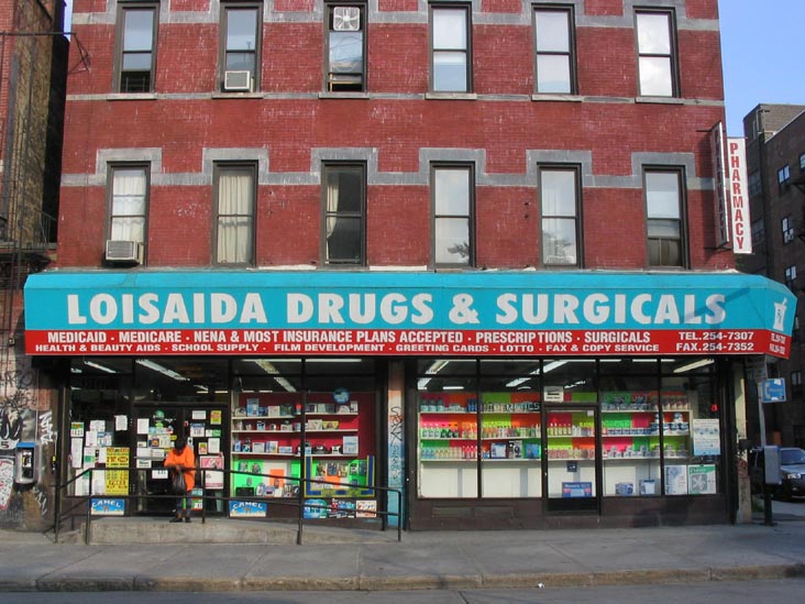 Loisaida Drugs & Surgicals, 36 Avenue C at East 3rd Street