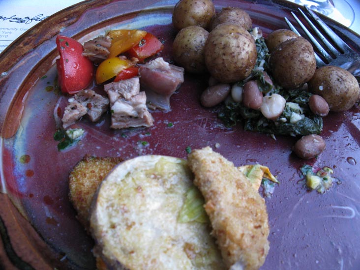 Outstanding in the Field Bill Telepan Dinner, La Plaza Cultural, 8th Street Between Avenues B and C, East Village, Manhattan, August 31, 2010