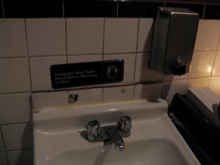 Employees Must Wash Hands, The Redhead, 349 East 13th Street, East Village, Manhattan, December 11, 2009