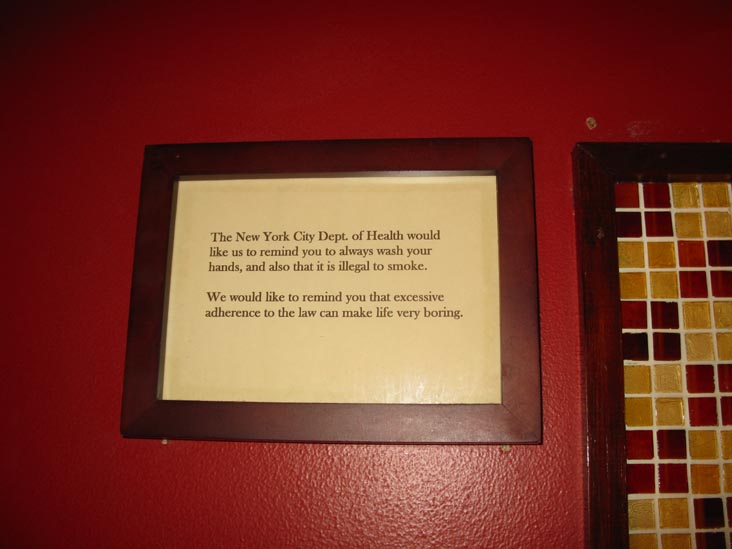 Employees Must Wash Hands, Alta Restaurant, 64 West 10th Street, Greenwich Village, Manhattan, November 26, 2011