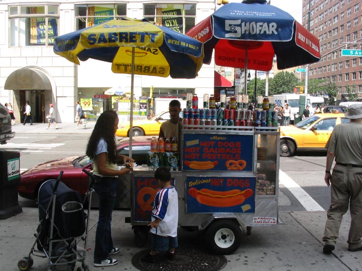 Hot Dog Cart, Fifth Avenue and 14th Street, SE Corner, Greenwich Village