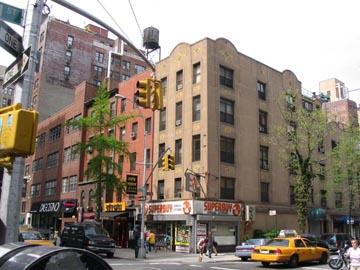 University Place and 11th Street, SW Corner, Greenwich Village, Manhattan, April 30, 2004