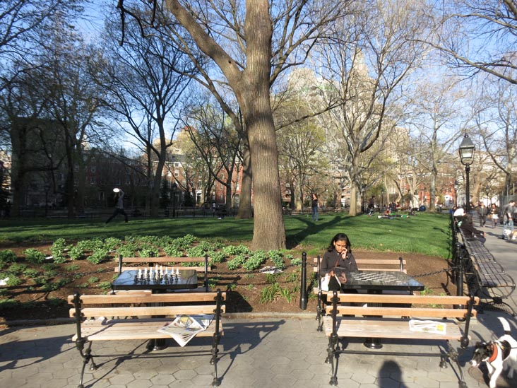 Chess Tables, Washington Square Park, Greenwich Village, Manhattan, March 28, 2012