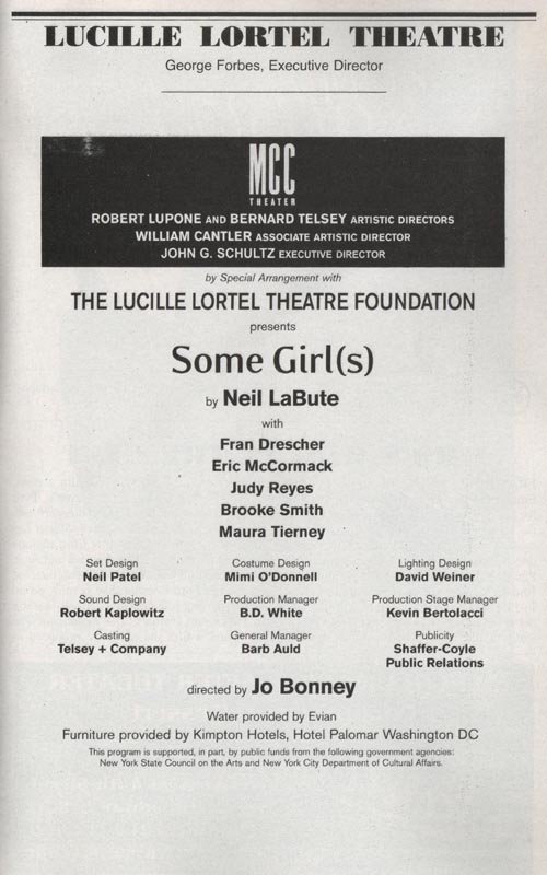Some Girl(s) Playbill
