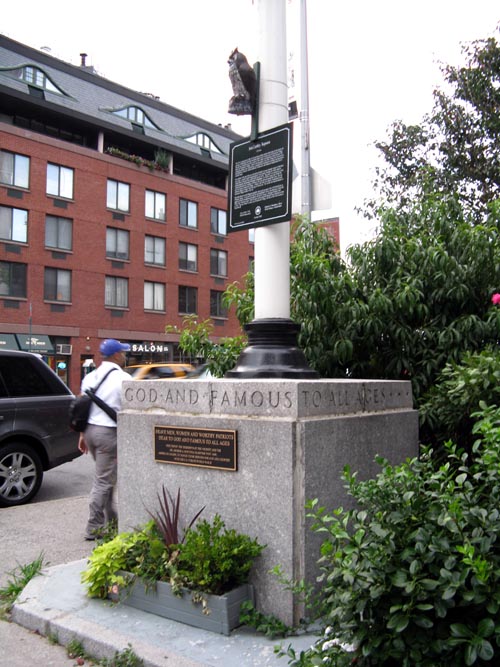 Flagpole, McCarthy Square, Seventh Avenue, Charles Street and Waverly Place, West Village, Manhattan