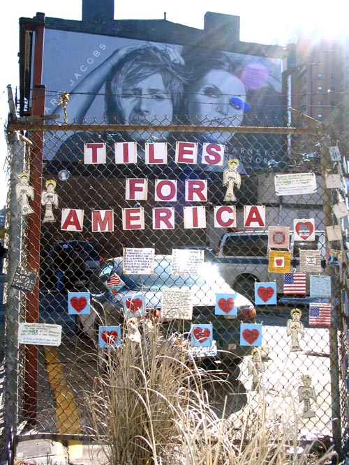Tiles For America New York City Memorial, Seventh Avenue and 11th Street, West Village, Manhattan