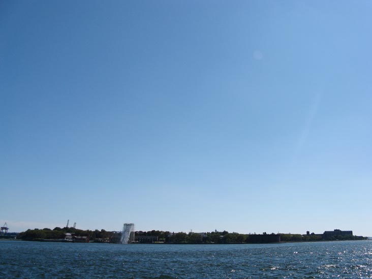 Olafur Eliasson's Waterfalls, Governor's Island From Water Taxi, September 7, 2008