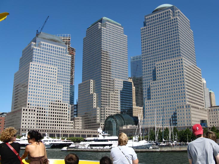 World Financial Center, Battery Park City From Water Taxi, Hudson River, Lower Manhattan, September 7, 2008