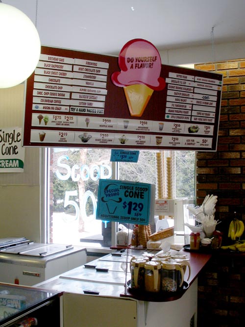 Ice Cream Counter, Stewart's, Route 73 and 9N, Keene, New York