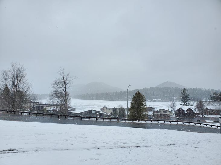 Mirror Lake From Crowne Plaza Lake Placid, Lake Placid, New York, April 1, 2021