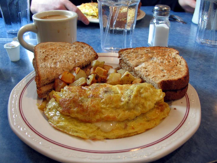 Omelette, Downtown Diner, 2728 Main Street, Lake Placid, New York