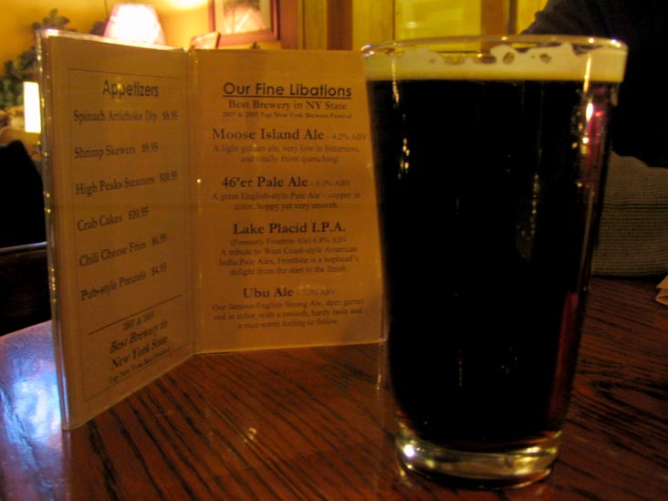 Ubu Ale, Lake Placid Pub and Brewery, 14 Mirror Lake Drive, Lake Placid, New York