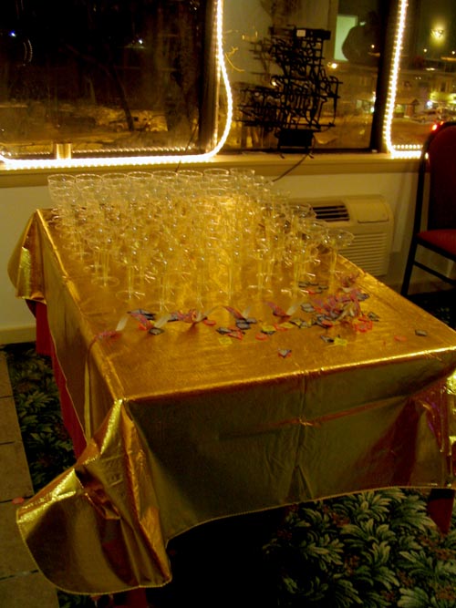 Champagne Toast Glasses, New Year's Eve Party, Lake Placid Summit Hotel, 2375 Saranac Avenue, Lake Placid, New York
