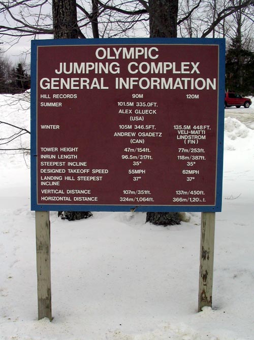 General Information Sign, Olympic Jumping Complex, Lake Placid, New York