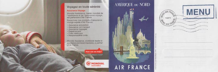 Air France Menu