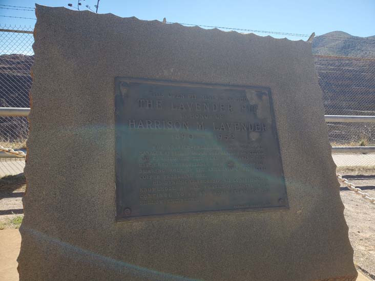 Lavender Pit Historic Marker, Bisbee, Arizona, February 22, 2024