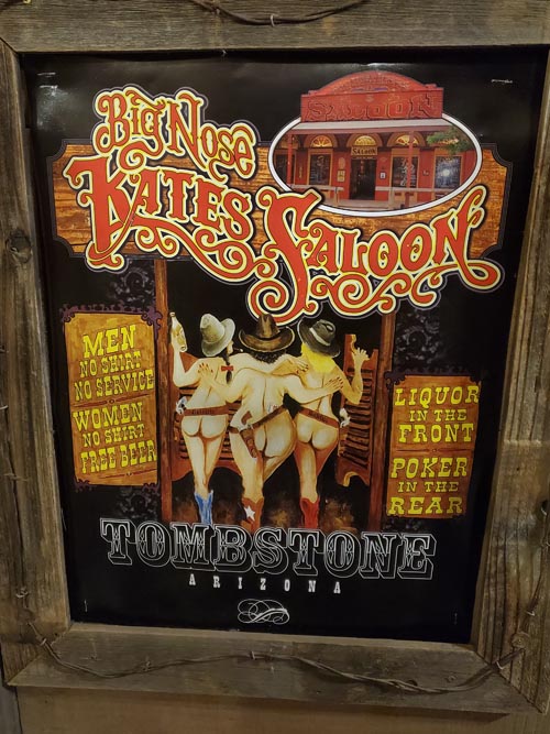 Three Butt Poster, Big Nose Kate's Saloon, Tombstone, Arizona, February 20, 2024