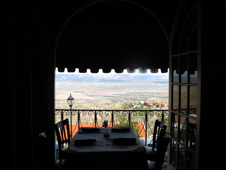 View of Jerome and Verde Valley From The Asylum, Jerome Grand Hotel, 200 Hill Street, Jerome, Arizona