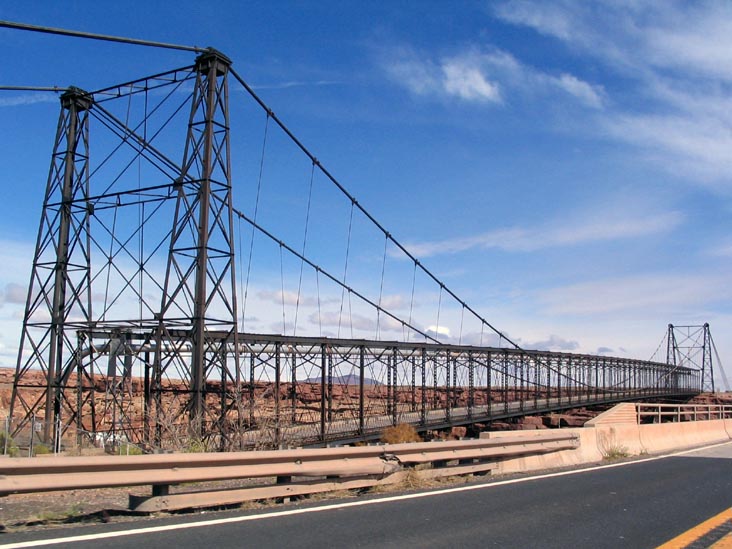 Suspension Bridge Over The Little Colorado River at Cameron, US 89, Navajo Nation, Arizona