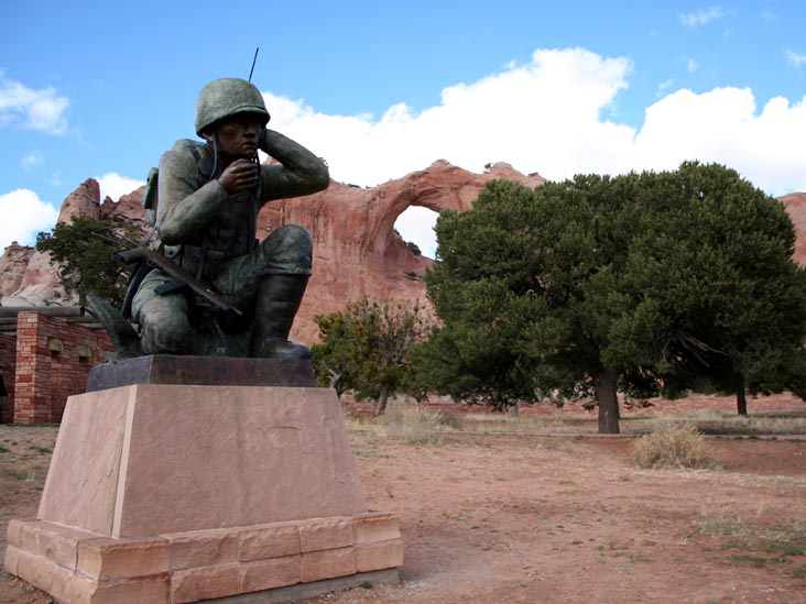 Code Talker Statue, Window Rock, Window Rock Tribal Park, Window Rock, Navajo Nation, Arizona
