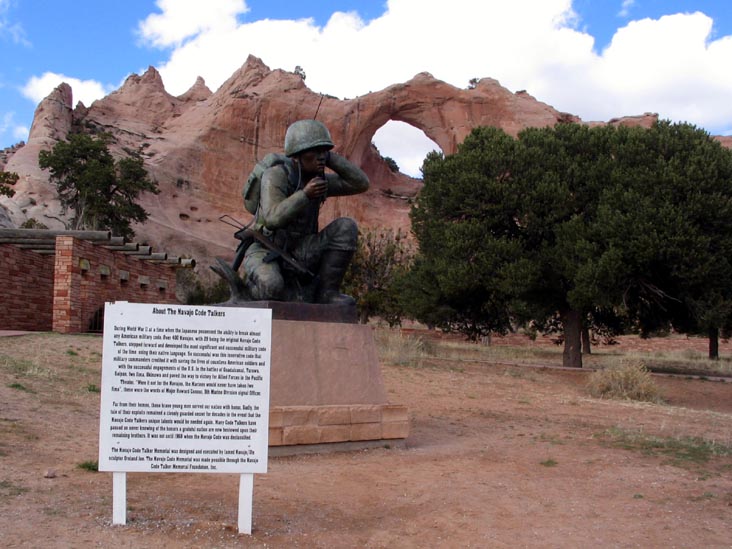 Code Talker Statue, Window Rock Tribal Park, Window Rock, Navajo Nation, Arizona