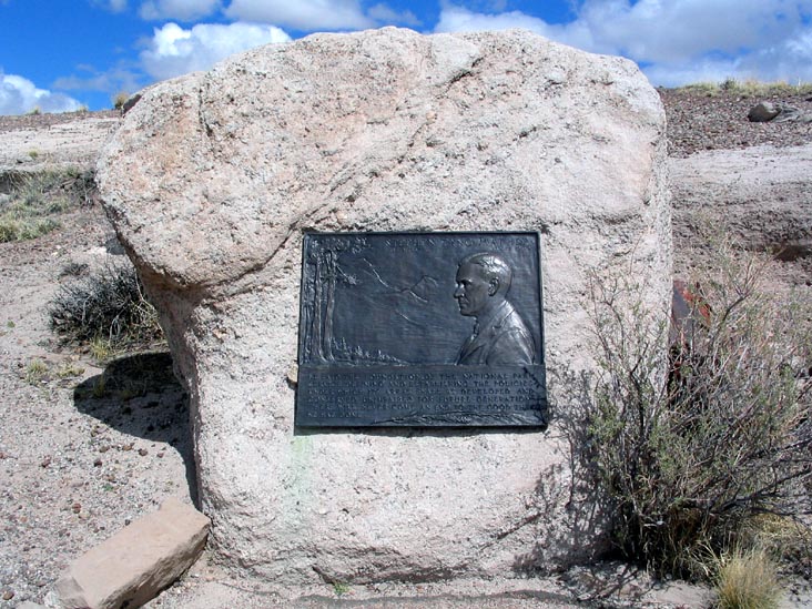 Stephen Tyng Mather Memorial, Giant Logs Trail, Petrified Forest National Park, Arizona, March 30, 2007